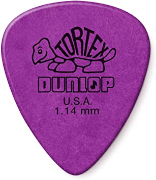 Dunlop Standard Tortex Picks, 12 Pack, Purple, 1.14mm