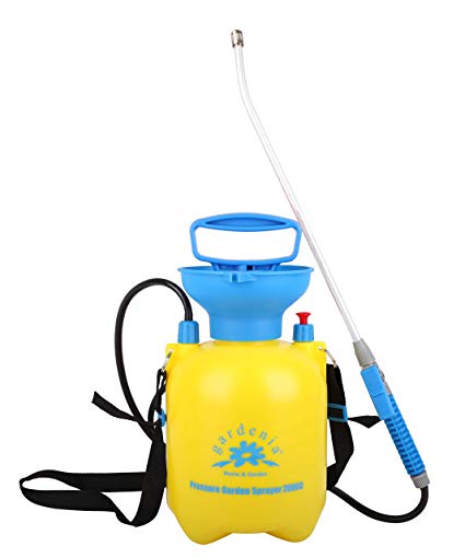 Garden Sprayer - Metal Lance, Shoulder Strap, Heavy Duty Hand Pump Pressure Sprayers for Spray of Lawn Weed Killer, Fertilizer, Pesticide, Insecticide & Deck/Windows Cleaning in Home (3 Litre)