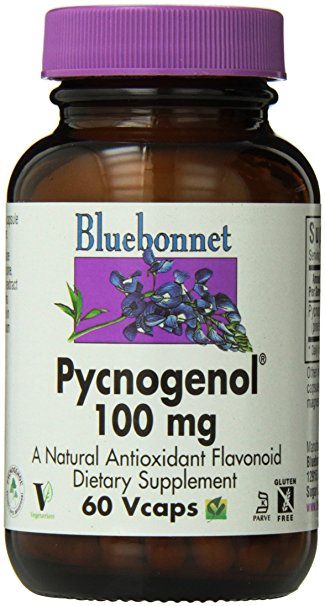 BlueBonnet Pycnogenol Vegetarian Capsules, 100 mg, 60 Count