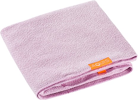 Aquis Hair Towel Lisse Luxe 19" X 42" - Desert Rose