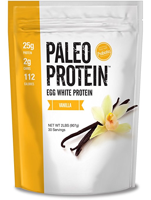 Paleo Protein Powder Vanilla (Egg Whites) (2lbs) (Soy Free) w/Monk Fruit