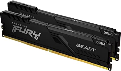 Kingston Fury Beast 16 GB (2 x 8 GB) 2666 MHz DDR4 CL16 Desktop Memory Kit of 2 KF426C16BBK2/16