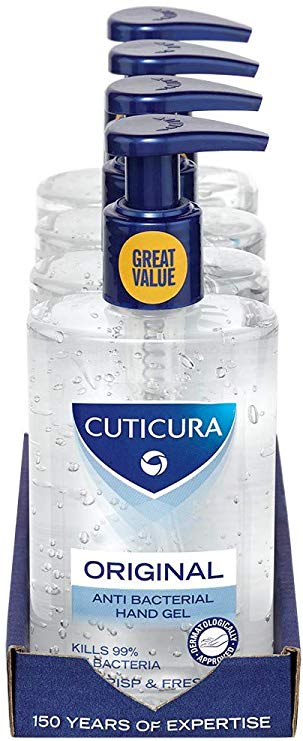 Cuticura Original Anti Bacterial Hand Gel 250ml (Pack of 4)