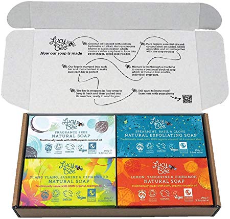 Lucy Bee Collection of Natural Palm Oil Free Soaps 4 x 150g
