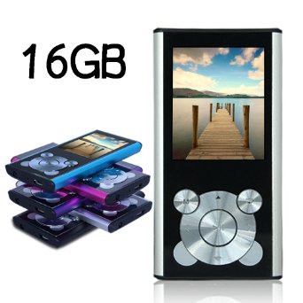 Tomameri 16GB Silver Portable MP4 Player MP3 Player Video Player with Photo Viewer , E-Book Reader , Voice Recorder with a slot for a micro SD card