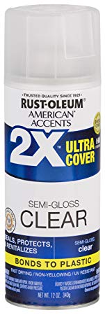 Rust-Oleum 327865 American Accents Spray Paint, 12 oz, Semi-Gloss Clear