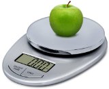 Epica TM Accupro Digital Kitchen Scale 11 lbs CapacityStylish SilverChrome-Electronic Food Scale