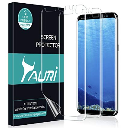 Tauri [3 Pack] for Samsung Galaxy S8 Screen Protector Liquid-Skin [Water Installation] HD Clear TPU Protective Film [Bubble-Free, Easy Installation]