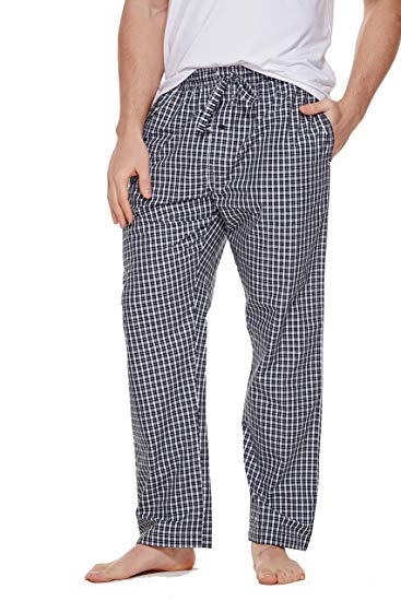 CYZ Men's 100% Cotton Poplin Pajama Lounge Sleep Pant