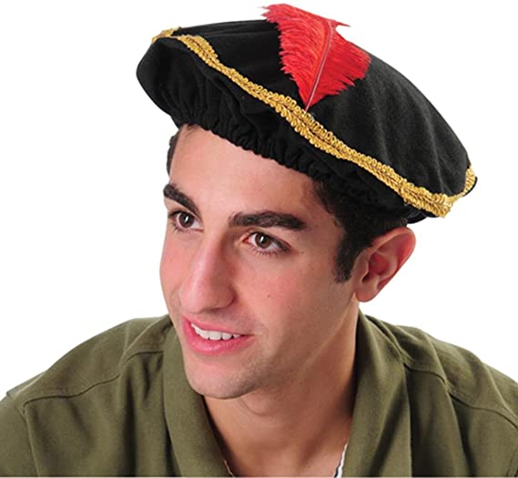 U.S. Toy Renaissance Hat, Black, Red, Gold (SS-UST-H528)