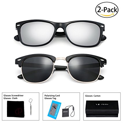 FEIDU Polarized Sport Mens Sunglasses HD Lens Metal Frame Driving Shades FD 9005