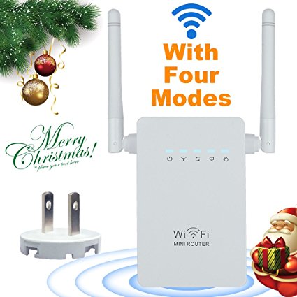 Motoraux Four-Modes Mini Wi-Fi Range Extender,WIPS,AP,Repeater Supports Router and Repeater Mode with Removable Wall Plug