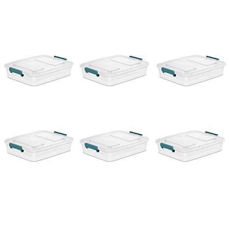 STERILITE, 6.2 Qt./5.9 L Modular Latch Box, Case of 6