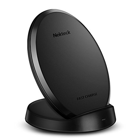 Fast Charge Wireless Charger, Nekteck Wireless Charging Stand Pad for Samsung Galaxy S8/ S8 Plus/ S7/ S7 Edge/ S6 Edge Plus Note 5 and All Qi-Enabled Devices (Adaptive Fast Charger NOT Included)