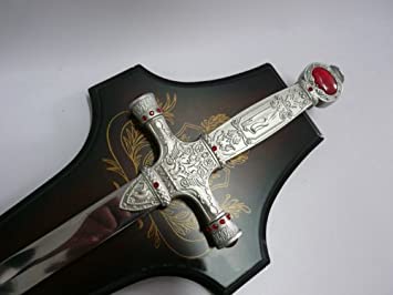 S0141 Movie Harry Potter Gryffindor Sword RED Ruby Handle W/Wall Plaque 32"