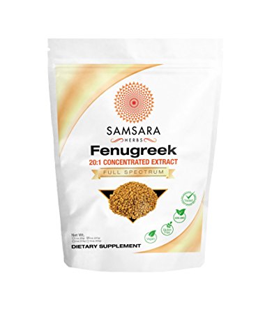 Fenugreek Extract Powder (8oz) 20:1 CONCENTRATED EXTRACT (Equal to 9120 Raw Powder 500mg Capsules) INCREDIBLE VALUE!!!