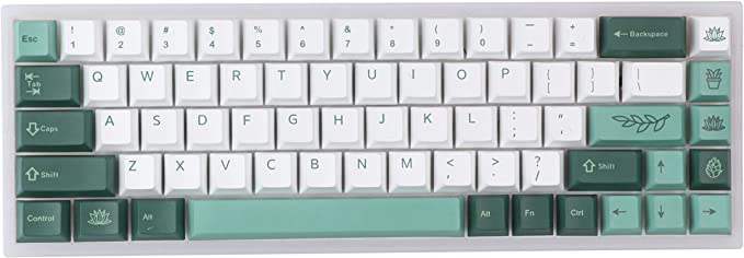 EPOMAKER Botanic Garden 144 Keys PBT Cherry Profile Keycaps Set for Standard US/UK Layout Mechanical Gaming Keyboard, Compatible with Cherry Gateron Kailh Otemu MX Structure