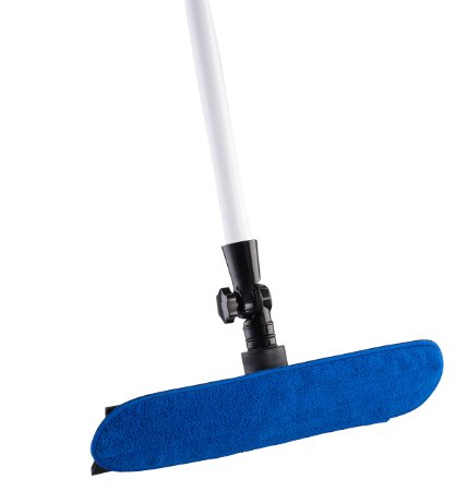 Window Cleaner Washing Tool By RAVMAG 5ft long with Soft Scrubber and Squeegee - Cleans High Windows Easily and leaves a Smear Free finish - Durable and Easy to use - Great for all types of glass windows - Anti Scratch - 100 Satisfaction Guaranteed