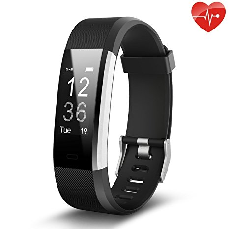 Activity Tracker HR, Napperband Fitness Watch and Heart Rate Monitor, Waterproof Touch Screen Smart Bracelet for Women, Men, Children with Sleep Monitor, Pedometer Step Calorie Counter iPhone Android