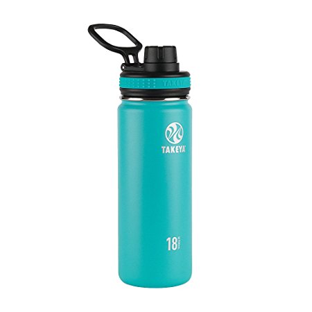 Takeya Originals Insulated Stainless Steel Water Bottle, 18 oz, Ocean