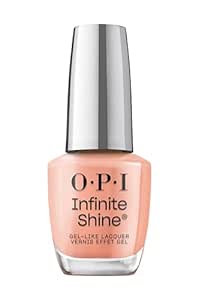 OPI Infinite Shine Long-Wear Bright Crème Finish Sheer Coral Nail Polish, Up to 11 days of wear & Gel-Like Shine, On a Mission, 0.5 fl oz