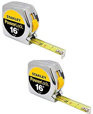 Stanley 33-116 16-Foot PowerLock Tape Rule (16-Foot tape- 2 Pack)