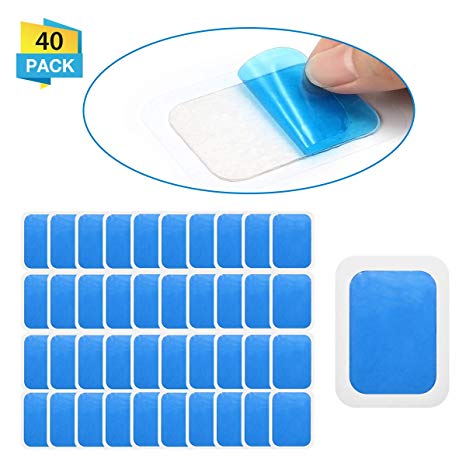 OUTERDO 20 Sets of 40 Pads Abs Trainer Replacement Gel Sheet, Replacement Gel Pads for Abdominal Muscle Trainer, EMS AB Trainer, Accessory for Ab Workout Toning Belt