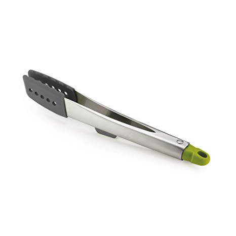 Joseph Joseph 10162 Elevate Stainless Steel Tongs with Silicone Tips, One-Size, Gray/Green