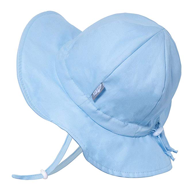 JAN & JUL UPF 50  Cotton Sun-Hat, Adjustable with Strap, for Baby Boy, Girl, Toddler and Kids