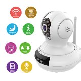 LeFun8482 720p HD IP Network Wireless Video Monitoring Security Camera PlugPlay PanTilt with Two-Way Audio and Night Vision
