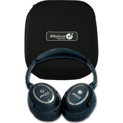 Able Planet NC1100B Clear Harmony Around the Ear Noise Cancelling Headphone Black
