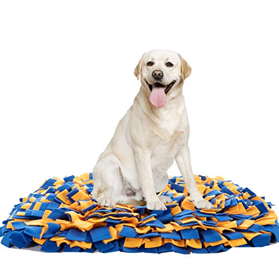 YINXUE Pet Snuffle Mat Durable Washable Dog Cat Slow Feeding Mat (22" x 16") Anti Slip Puzzle Blanket for Distracting Smell Training Foraging