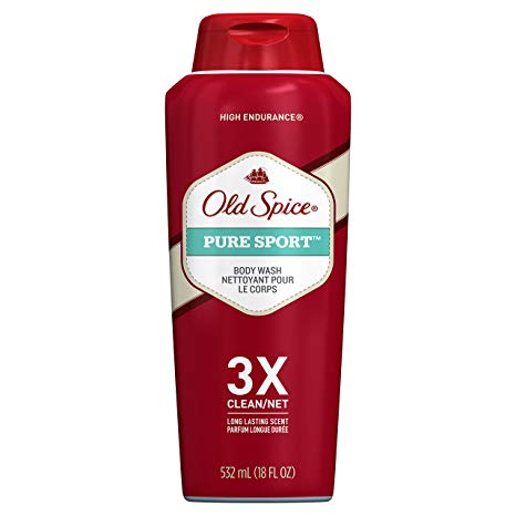 Old Spice High Endurance Pure Sport Scent Men's Body Wash 18 Fl Oz (Pack of 6)