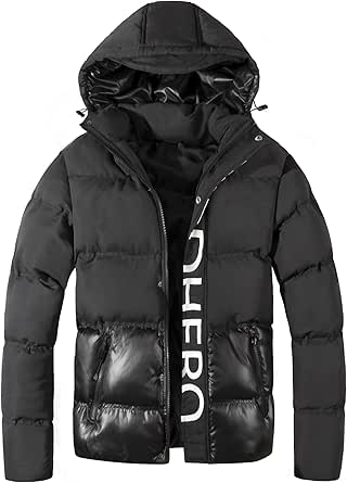 MADHERO Men's Puffer Jacket Water-Resistant Insulated Down Alternative Outerwear Coats