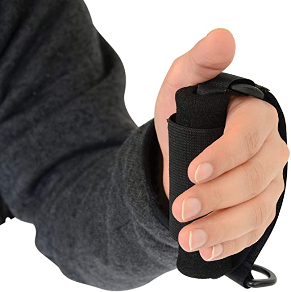 Sammons Preston - 49341 Universal Holder Strap for Elderly, Hand Cuff with Pocket for Holding Cutlery, Pens, Toothbrushes, Adjustable Velcro Implement Holder for Weak Grip and Arthritis