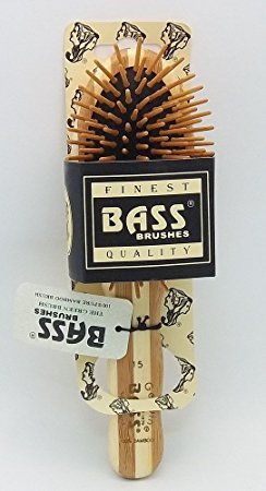 Brush - Small Oval Cushion Wood Bristles Wood Handle Bass Brushes 1 Brush