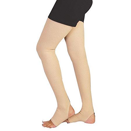 Orthowala ® - Varicose Vein full leg Stocking Circulation Compression Socks pair - Large-Size-at Knee-35-37 CM