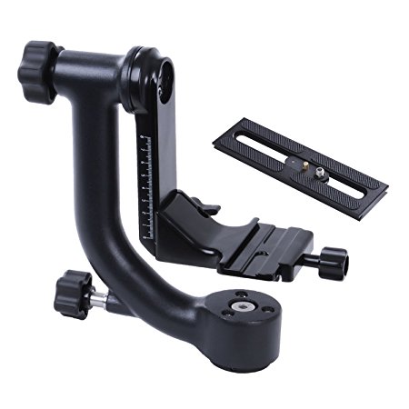 Movo GH700 Professional Gimbal Tripod Head with Arca-Swiss Quick-Release Plate