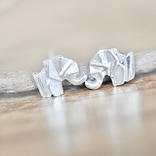 Origami Elephant Earrings in Sterling Silver 925 - Jamber Jewels