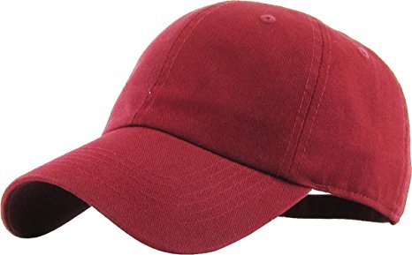 Classic Cotton Dad Hat Adjustable Plain Cap. Polo Style Low Profile (Unconstructed)