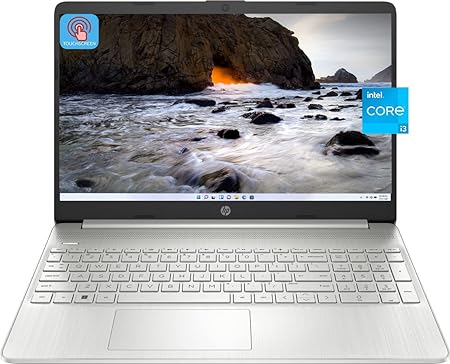 HP 2023 Newest Laptop, 15.6" Touchscreen Display, Intel Core i3-1115G4 Processor, 16GB RAM, 1TB SSD, Intel Iris Xe Graphics, Wi-Fi, Bluetooth, Webcam, Windows 11 Home in S Mode, Natural Silver