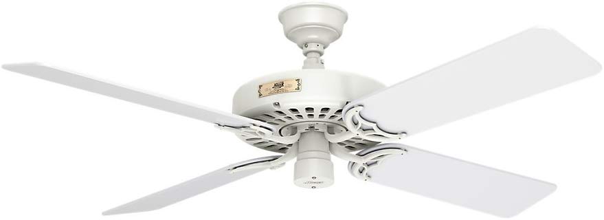 Hunter Indoor / Outdoor Ceiling Fan, with pull chain control - Original 52 inch, White, 23845