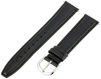 Voguestrap TX48318BK Allstrap 18mm Black Leather Padded Watch Band