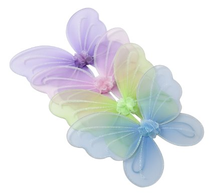4 Colors Fairy Butterfly Wings Set Party Favor Packages for Girls Toddlers and Kids