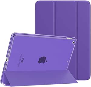 MoKo Case for iPad 10.2 iPad 9th Generation 2021/ iPad 8th Generation 2020/ iPad 7th Generation 2019, Slim Stand Hard Back Shell Smart Cover Case for iPad 10.2 inch, Auto Wake/Sleep, Dark Purple