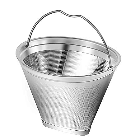 YEOSEN Reusable No 2 Cone Coffee Filters - 4 6 Cup Permanent Basket Coffee Filters Fit for Cuisinart GTF-4 4-Cup Makers