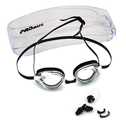 Promate Rx prescription swimming Goggle with Optical Corrective UV Protection Anti-Fog Lenses