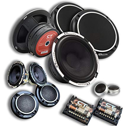 CT Sounds Meso 6.5" 3-Way Component Car Audio Full Range Speaker Set