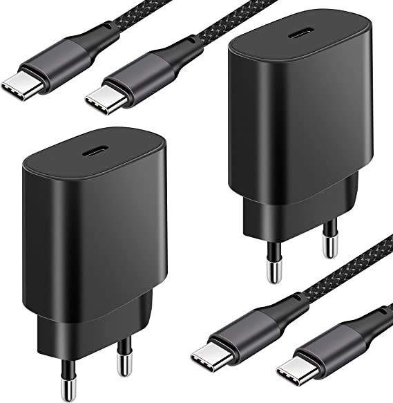 S23 S22 S21 Super Fast Charger Type C, European EU Travel Plug Adapter, 25W PD/PPS USB C Fast Wall Charger Block & 6FT Long Fast Charging Cable for Samsung Galaxy S23/S23 Ultra/S22/S22 Ultra/S21 /Note