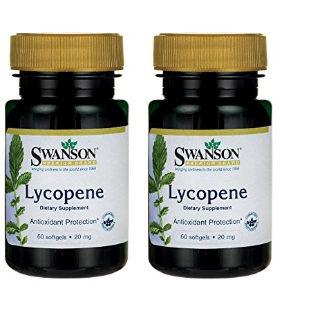 Swanson Lycopene 20 mg 60 Sgels 2 Pack